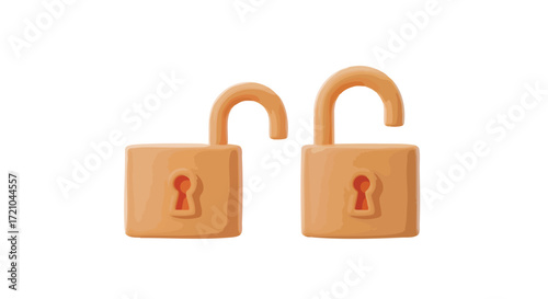 Unlock your potential with secure, stylish solutions, symbolizing freedom and accessibility in this modern digital age, with an open padlock