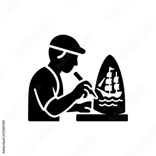 Stone Carving Craftsman Icon