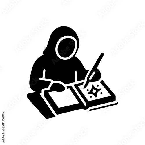 Book Illuminator Artist Icon