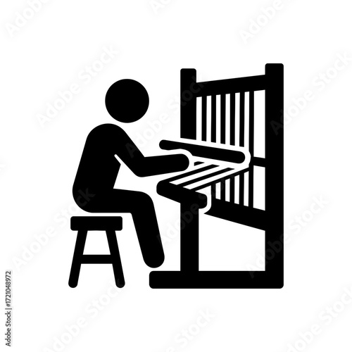 Weaving Loom Craftsman Icon