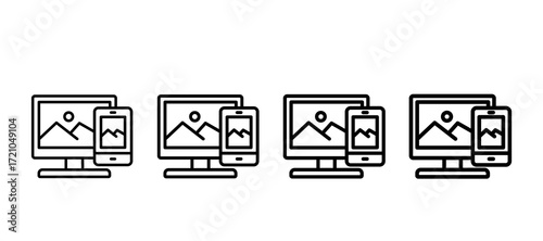 Responsive Design Multiple Line Icon Element