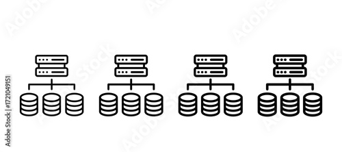 Web Server Multiple Line Icon Element