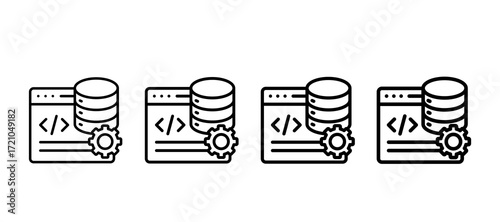 Backend Development Multiple Line Icon Element