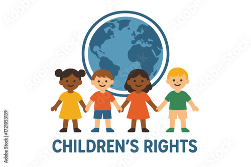 Universal Children’s Day Flat Vector Illustration with Child Symbol