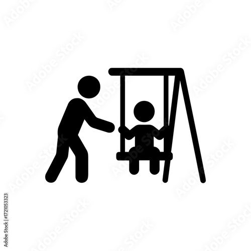 Father Pushing Swing icon