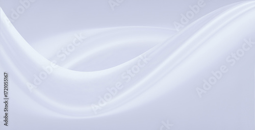 Close-up soft light blue fabric with gentle curved folds. Fabric fine visible texture and subtle sheen which creates glowing effect. Soft shadows and highlights accentuate smooth drapes and ripples