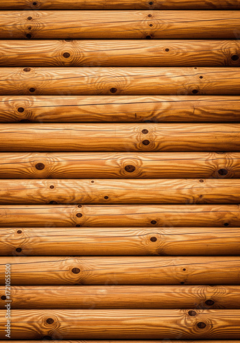 Stunning log cabin wall texture showcasing the raw beauty of natural wood, perfect for rustic designs and cozy interior themes, inviting warmth and charm