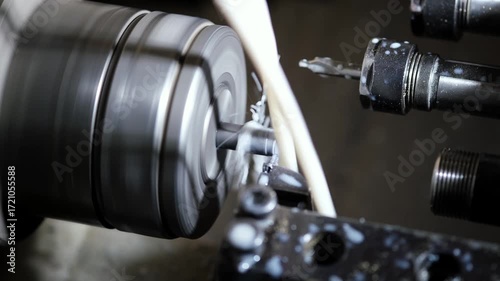 close up of a machine