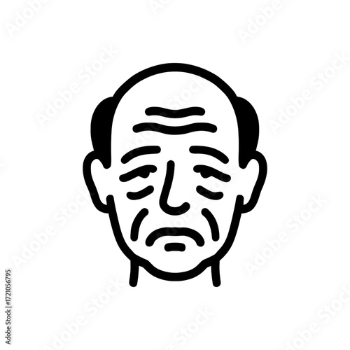 👴Old face wrinkles icon
