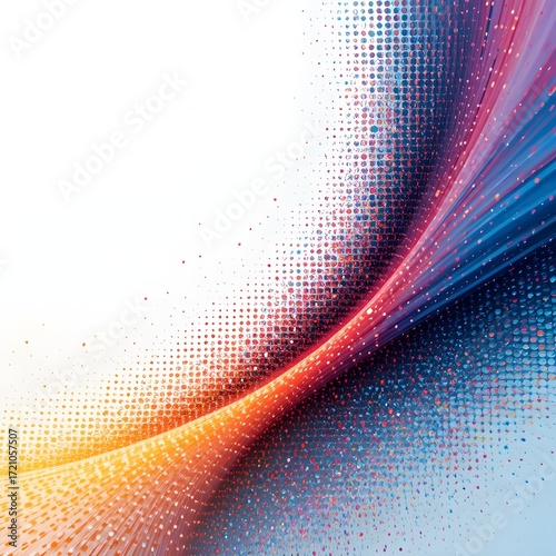Abstract Halftone White Background Set in Three Vibrant Color Variations for Modern Graphic Design Use