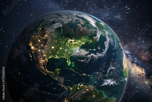 planet earth in space