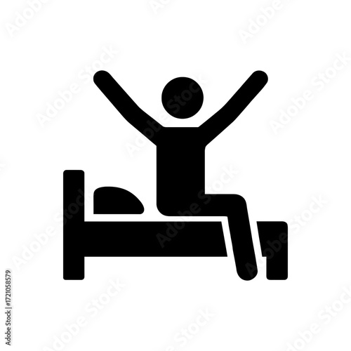 Man waking up icon