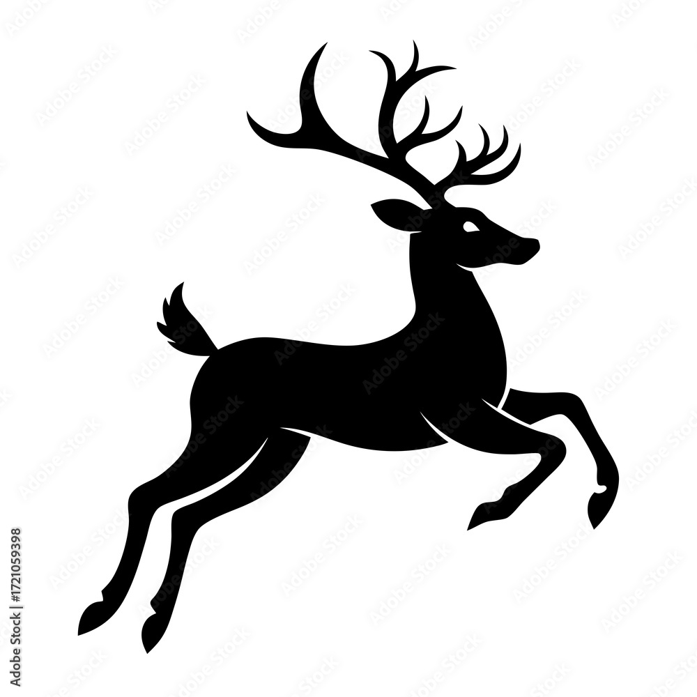 Fototapeta premium deer silhouette vector illustration