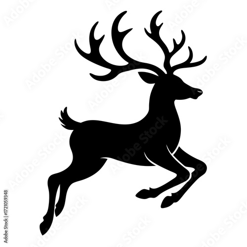 deer silhouette vector illustration