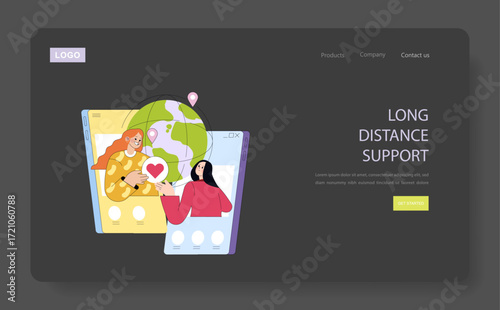 Long Distance Support Vector Illustration with Smartphones