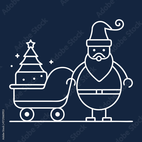 vector illustration of a baby carriage