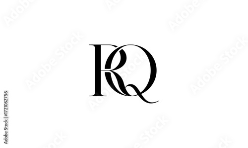 RQ initial letters, monogram logo