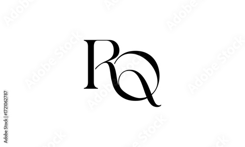 RQ initial letters, monogram logo