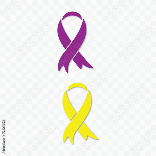 Cancer Awareness Vector — Ribbon Symbol of Hope, Support, and Awareness