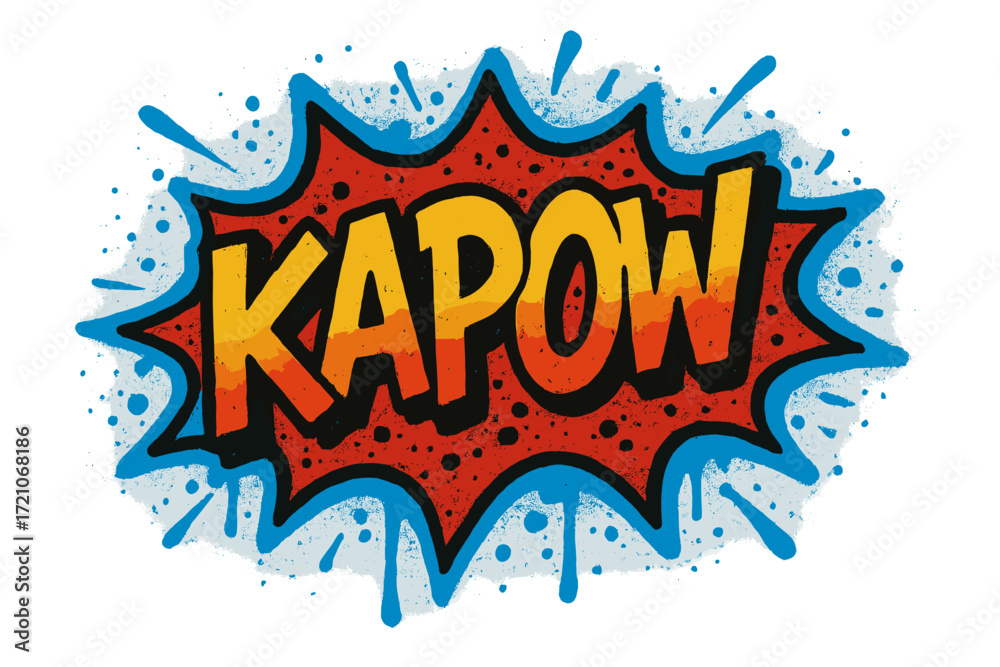 Fototapeta premium Comic book style sound effects icon set. pop art, retro, cartoon illustration.