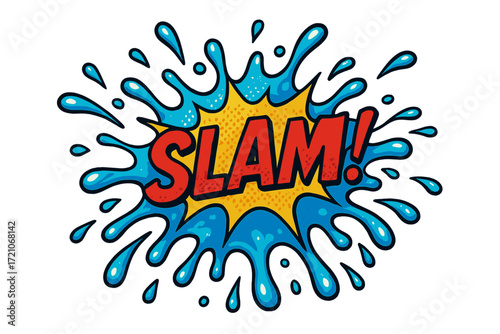 Comic book style sound effects icon set. pop art, cartoon, explosion, slam outline icons