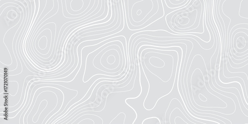 Abstract design with seamless pattern with lines topographic map. geographic mountain relief. the white on gray contours topography stylized height of the lines. geographic contour map paper texture.