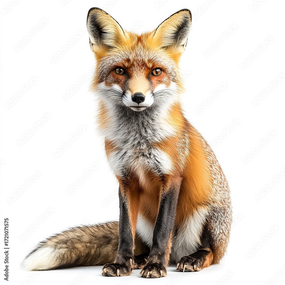 Fototapeta premium Photo of Fox Isolated on white background
