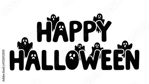 Happy Halloween: A spooky and creative Halloween-themed graphic, displaying a message of festive greetings that's both fun and inviting.
