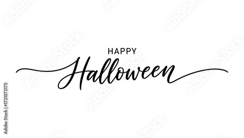 Happy Halloween: A simple yet elegant display with Happy Halloween written in an enchanting, graceful style, perfect for spreading spooky joy.