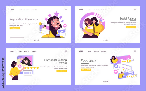 Vector Illustration of Social Media Ratings and Feedback