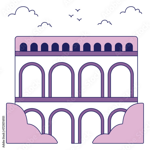 An icon design of pont du gard