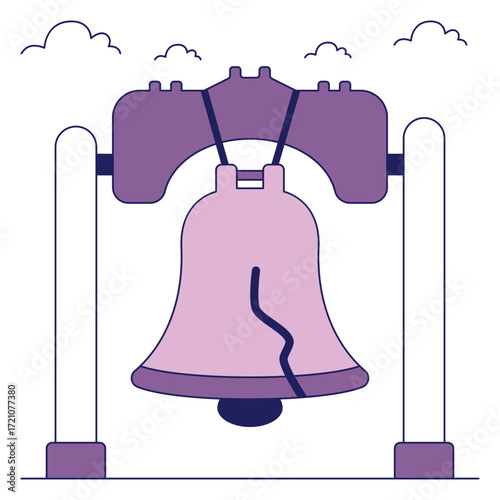 Modern design icon of liberty bell