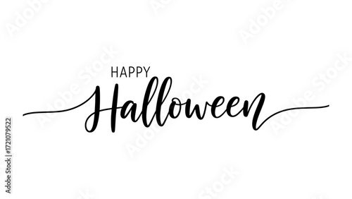 Happy Halloween Text: A beautifully designed calligraphy message, celebrating Halloween in an elegant and festive style. Capturing the spirit of the spooky season with grace.