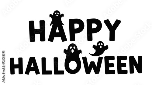 Happy Halloween Festive Fun: Spooky typography for Halloween event. 