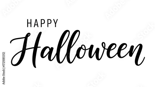 Happy Halloween Text: A stylish greeting for the spookiest night, rendered in elegant script, sets the stage for celebrations and frights.