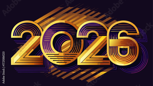 Illustration of the year number two thousand