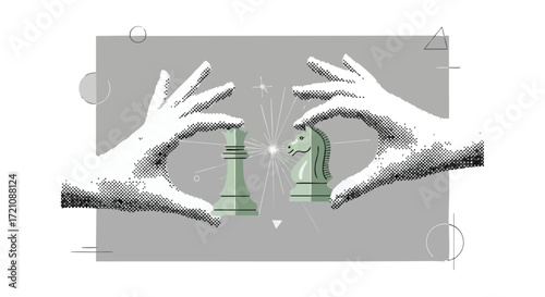Strategic hands expertly position chess pieces, symbolizing decisive action and intellectual challenge in modern business planning and decision-making.
