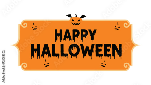 Happy Halloween Graphic Design: A festive Halloween-themed design, featuring a jack-o'-lantern and stylized lettering to convey the joy of the spooky season.