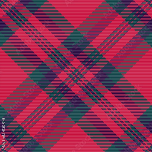 Blank seamless texture plaid, merry pattern tartan vector. Sparse background fabric check textile in red and dark colors.