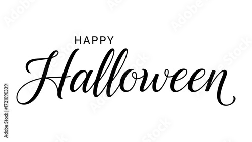 Halloween Greeting: A festive calligraphy greeting radiates Halloween spirit, inviting spooky festivities in its elegantly crafted lettering.