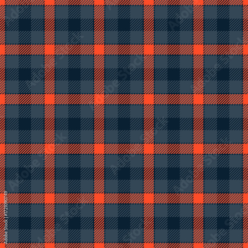 Livingroom pattern fabric plaid, bandana vector texture tartan. American background seamless check textile in cyan and dark colors.
