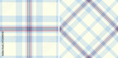 Tartan seamless vector of textile check background with a texture pattern fabric plaid. Set in christmas colors for modern rug designs and other home decor.