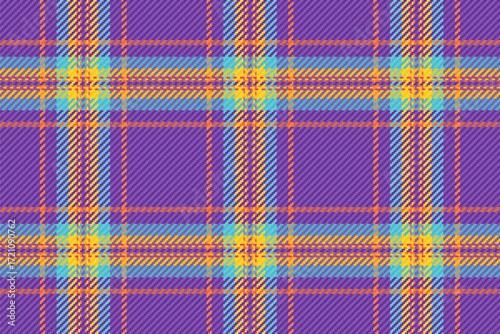 Panel check background tartan, summer plaid textile seamless. Floor vector fabric pattern texture in violet and rebecca purple colors.