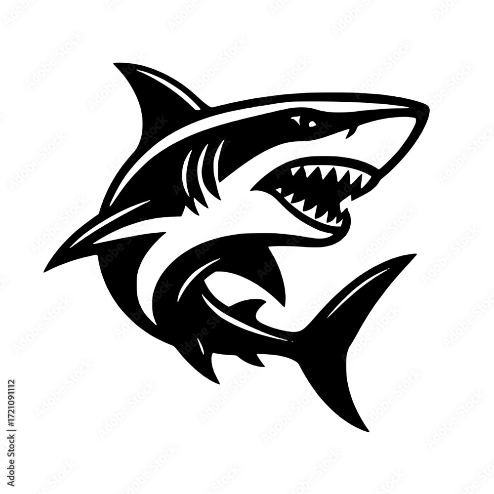 Fototapeta premium vector illustration of a shark