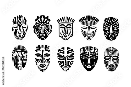 Ancient Mask Vector Collection