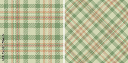 Two classic seamless tartan patterns. Ideal for textiles, backgrounds, or adding a touch of vintage flair to designs. Versatile and timeless.