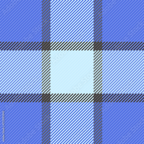Classic plaid pattern in cool blues. A versatile textile design for backgrounds, apparel, and graphic projects. Evokes comfort and tradition.