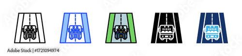 Carpool Lane Icon Collection With Multiple Styles