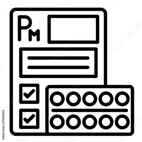 Medical Prescription  Icon Set Multiple Style Collection