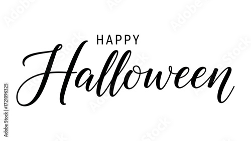 Happy Halloween Text: Capturing the essence of the festive season, this striking graphic spells out Happy Halloween in elegant calligraphy.